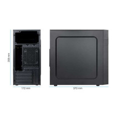 Tooq Micro-ATX/Mini-ITX Mini Tower Case - Supported 3.5", 2.5" Drive - USB3.0, 2.0, Card Reader - 120mm Fan Included